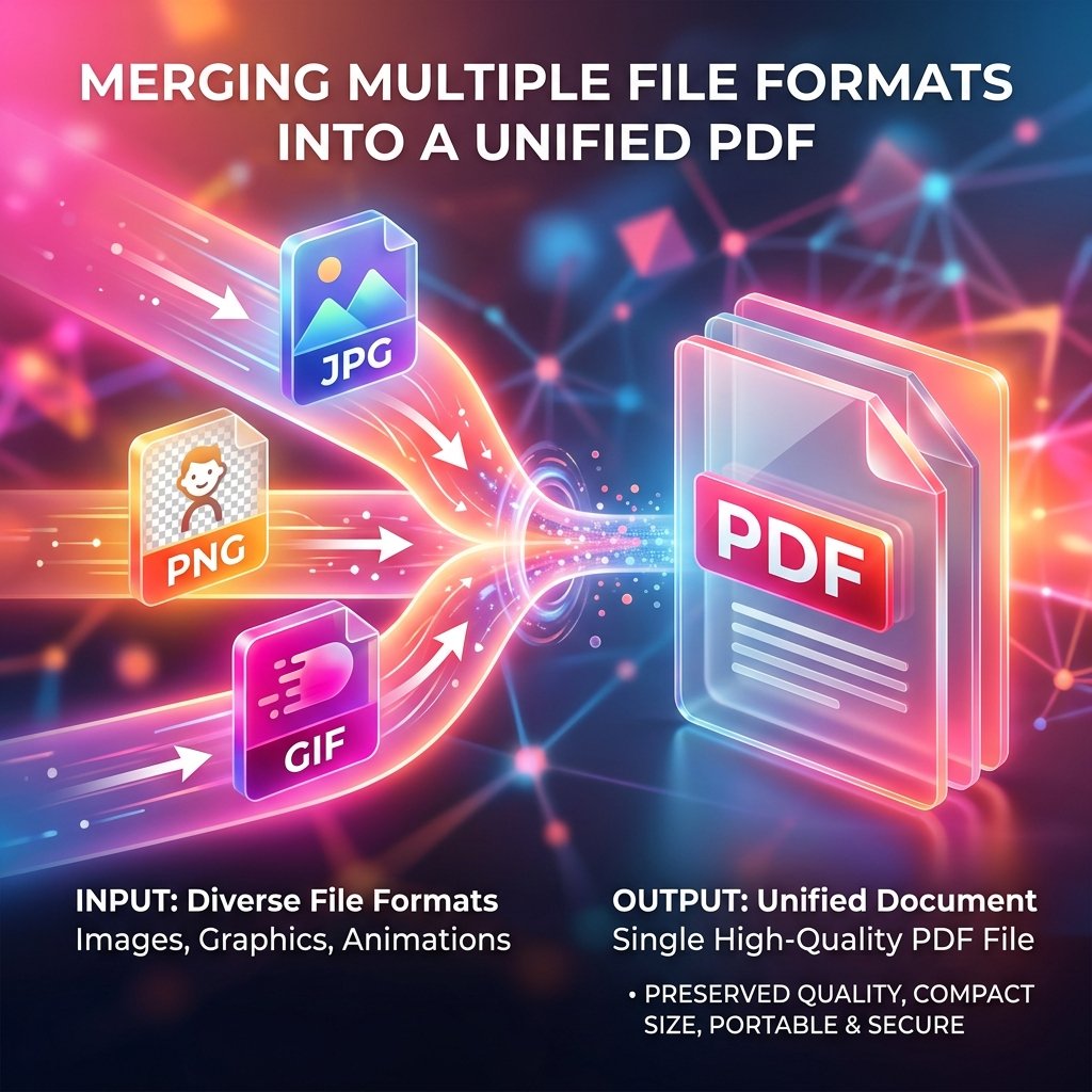 Converting various formats like PNG to PDF