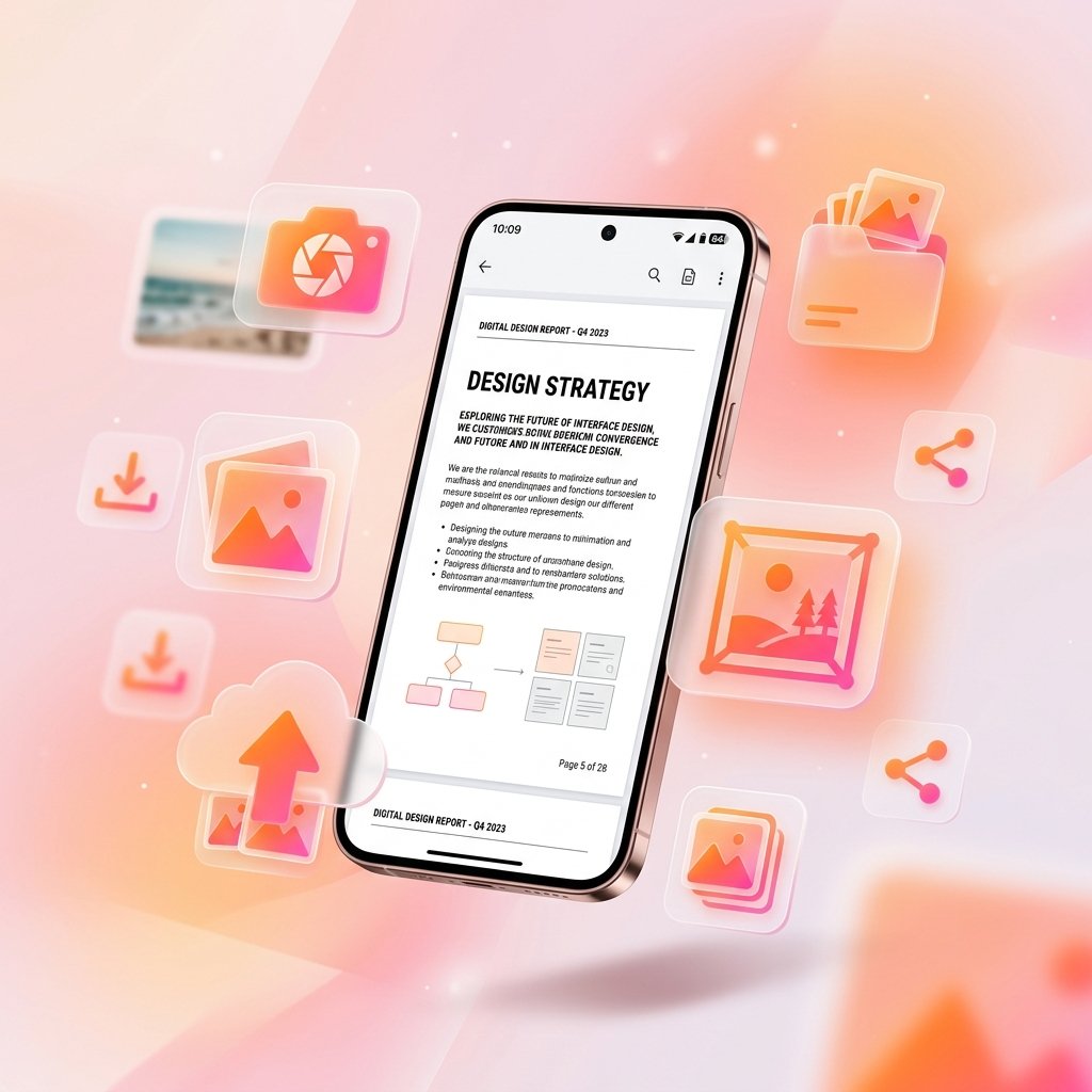 Mobile compatible picture to pdf tool